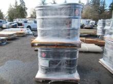 (8) 55GAL HEAVY DUTY STEEL DRUMS W/ LIDS