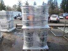 (8) 55GAL HEAVY DUTY STEEL DRUMS W/ LIDS