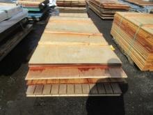 APPROX (28) PIECES OF ASSORTED 4' WIDE PLYWOOD & SIDING