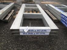 (2) 94.5'' X 36'' METAL FORKLIFT PALLETS