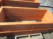 (2) 74'' X 32'' CEDAR PLANTER BEDS (UNUSED)