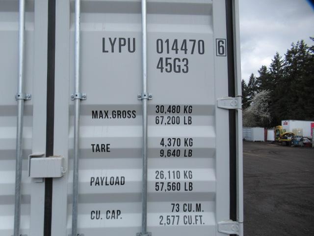 2024 40' HIGH CUBE SHIPPING CONTAINER W/ (2) SIDE DOORS, SER#: LYPU0144706 (UNUSED)