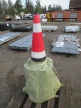 (20) 2024 SIMPLE SPACE 15'' X 27'' FLUORESCENT SAFETY TRAFFIC CONES (UNUSED)