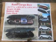 55.11'' X 35.03'' X 15.74'' BLACK ABS ROOF CARGO BOX (UNUSED)