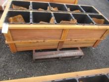 (2) 74'' X 34'' 10-POT CEDAR PLANTER BOXES (UNUSED)