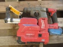 MILWAUKEE M18 FUEL 1'' SDS PLUS ROTARY HAMMER, MILWAUKEE HAMMERVAC DEDICATED DUST EXTRACTOR, &