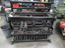 PRESSURE TEST BENCH W/ ASSORTED TEST PLATES