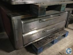 42" gas stainless steel pizza ovens with slate