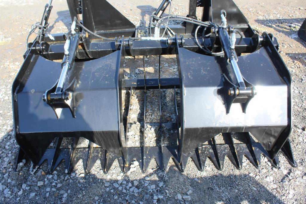 Skid Steer 66" Skeleton Grapple w/ 4" Spacing