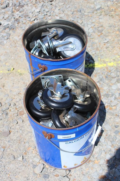 Bucket of Caster Wheels w/ Brakes