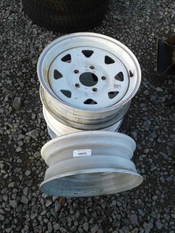 Lot of (4) 15" Trailer Rims