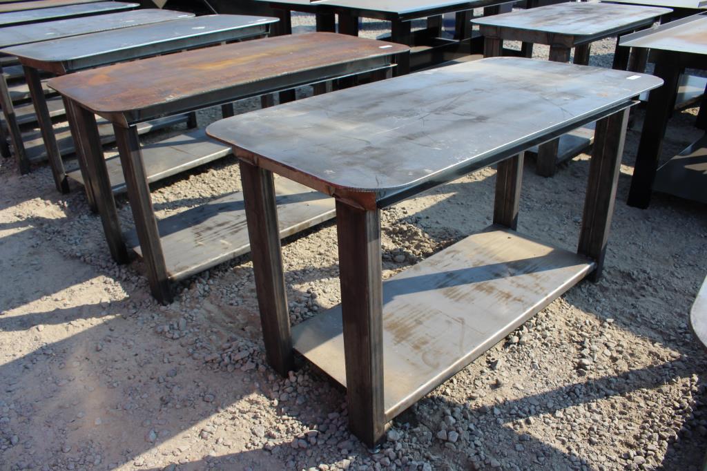 30" x 57" Steel Welding Shop Table w/ Shelf