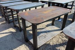 30" x 57" Steel Welding Shop Table w/ Shelf