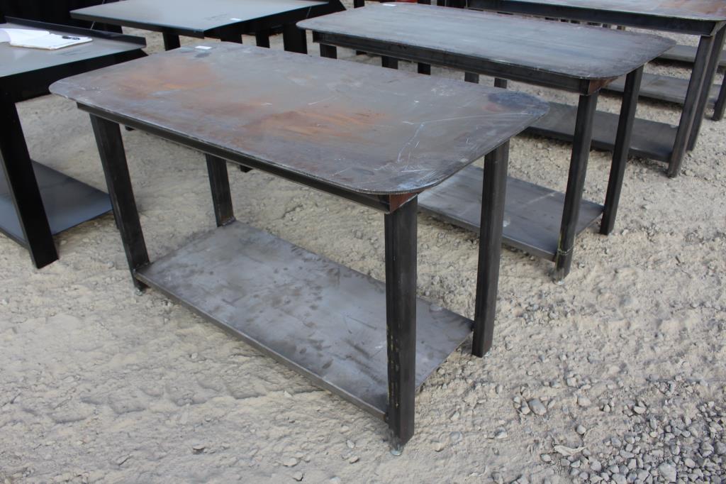 30" x 57" Steel Welding Shop Table w/ Shelf