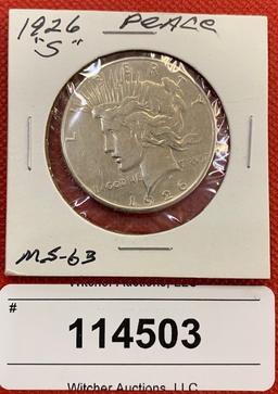 1926 "S" Peace Dollar (MS-63)