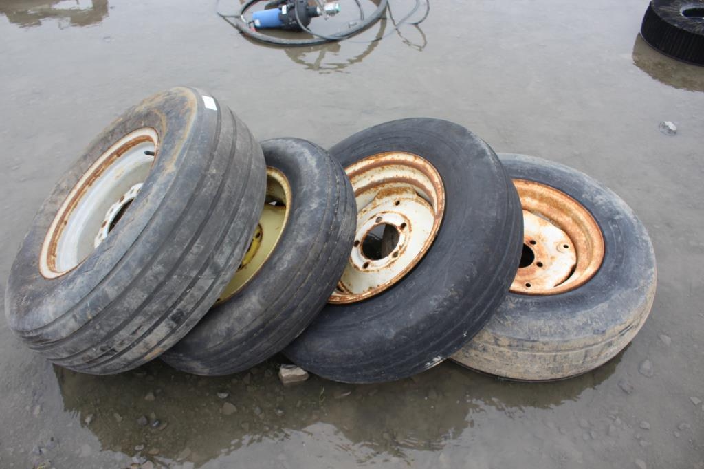 Lot of (4) Implement Tires w/ Rims