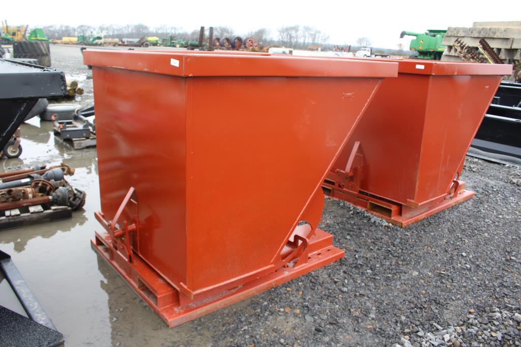 2 Cubic Yard Skid Steer Self Dumping Hopper