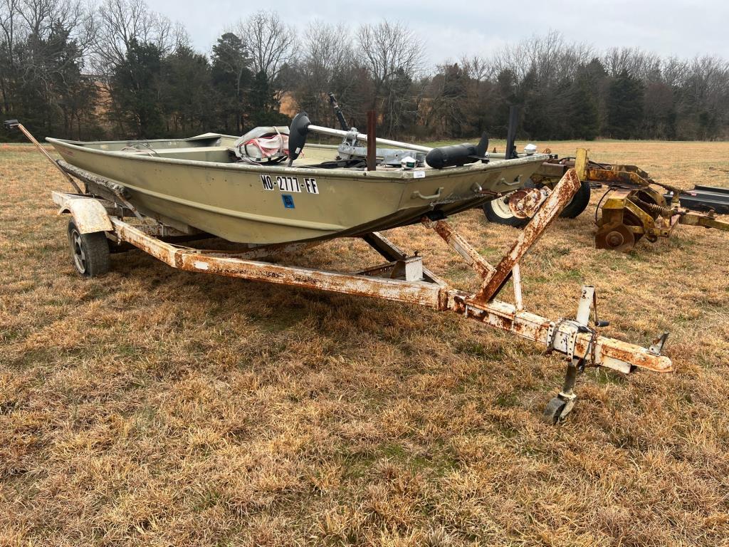 16' Aluminum Boat S/A w/ Trailer