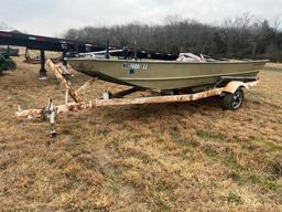 16' Aluminum Boat S/A w/ Trailer