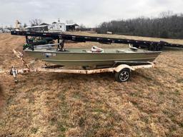 16' Aluminum Boat S/A w/ Trailer