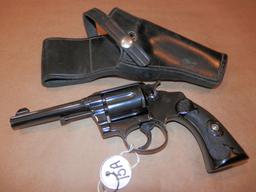 colt police postive 38 special 4" bbl, w/ holster, S# 125044