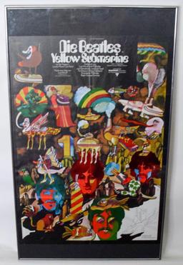 Beatles “Yellow Submarine” Framed Poster