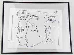 Peter Max Signed Profile Artwork