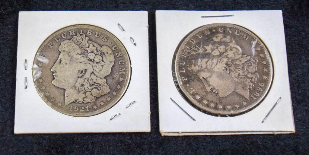 2 Morgan Silver Dollars