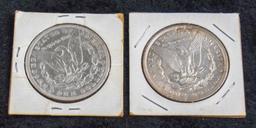 2 Morgan Silver Dollars