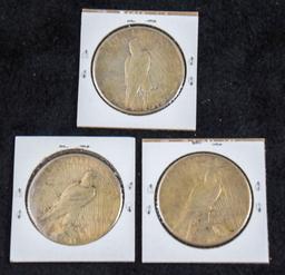 3 Peace Dollars