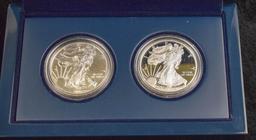 2016 2)Coin Silver Eagle Dollar Set