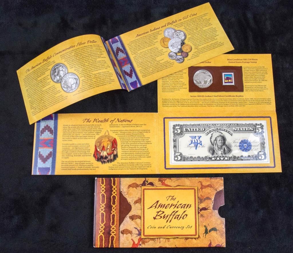 2001 US American Buffalo Coin & Currency Set