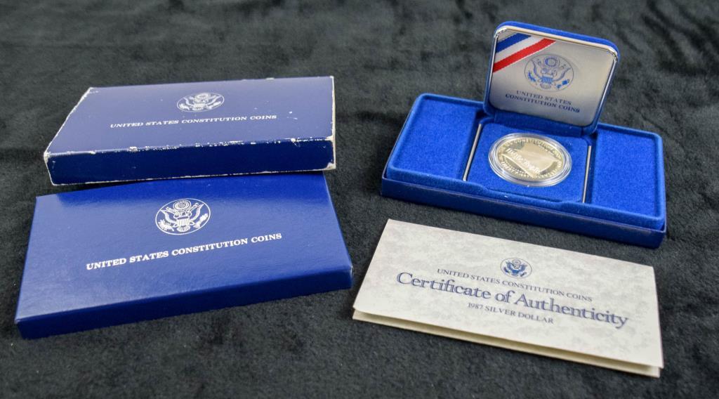 1987 US Constitution Silver Dollar Proof