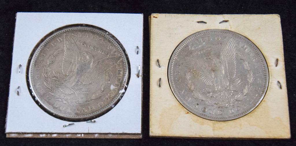 2 Morgan Silver Dollars