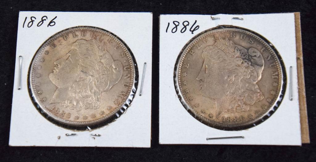 2 Morgan Silver Dollars