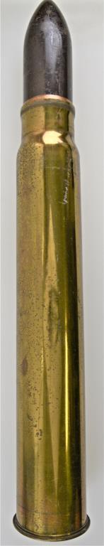 Navy 50 brass shell casing and projectile