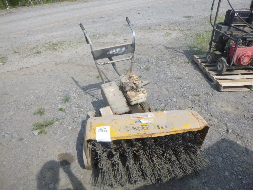 SWEEPSTER WALK BEHIND SWEEPER 5HP BRIGGS, MODEL C36, SN: 870133