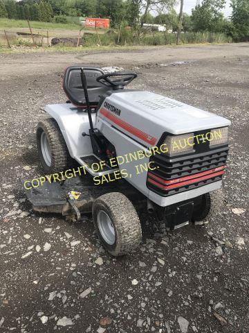 GREY CRAFTSMAN RIDING MOWER RUNS/MOVES.***KEY IS IN OFFICE