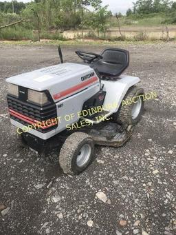 GREY CRAFTSMAN RIDING MOWER RUNS/MOVES.***KEY IS IN OFFICE