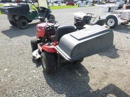 TROY BILT BRONCO 42" RIDING MOWER RUNS. RED. AUTOMATIC.