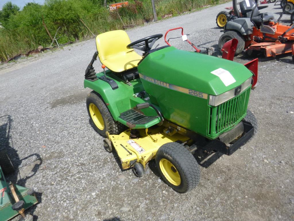 JOHN DEERE 265 LAWN TRACTOR W/ KAWASAKI JOHN DEERE 265 LAWN TRACTOR W/ KAWA