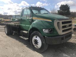 2005 FORD F-650 SUPER DUTY W/ 14' DUMPING FLATBED 2005 FORD F-650 SUPER DUT