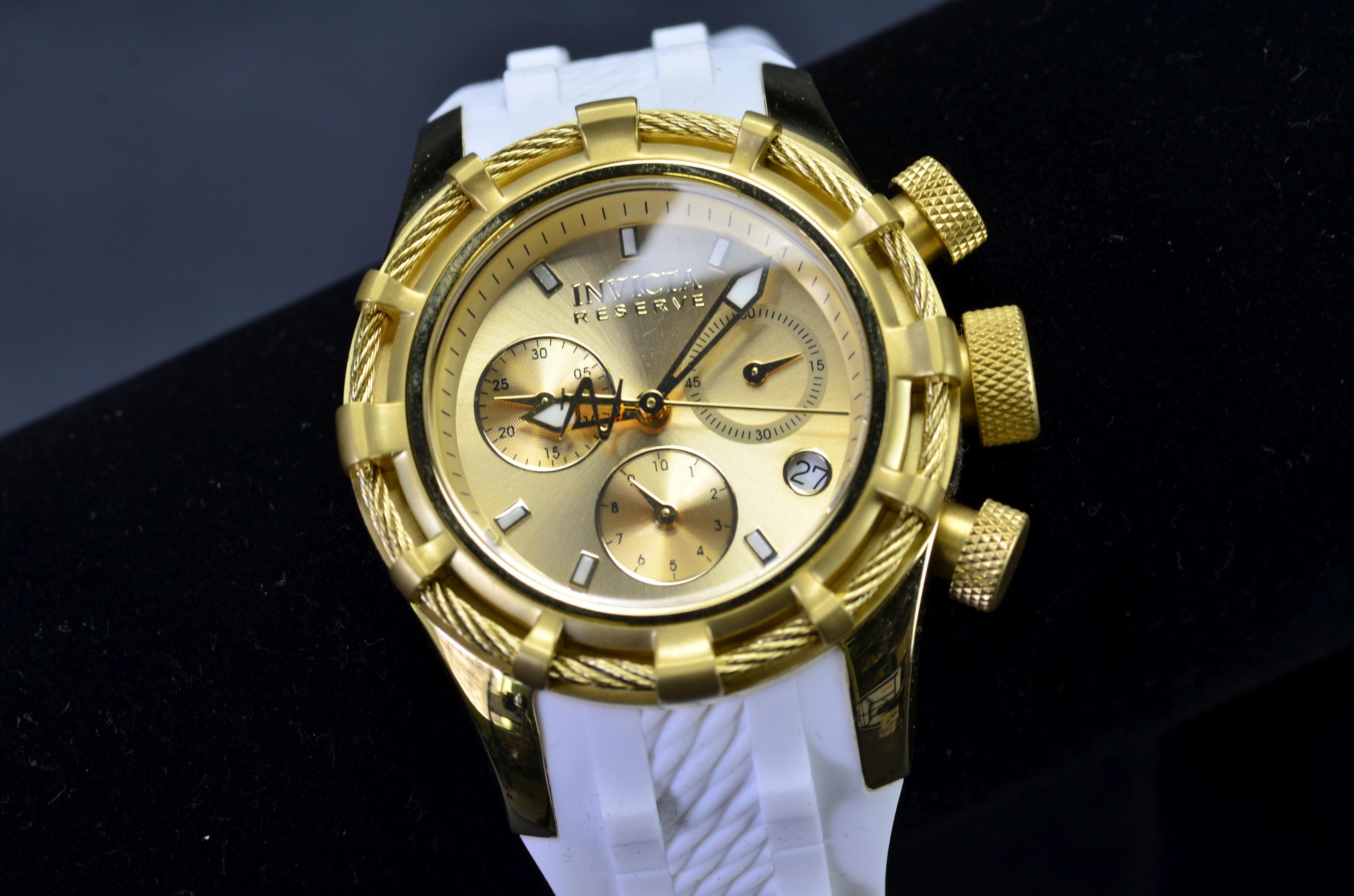 ITEM 5J: INVICTA Reserve, GOLD PLATED CHRONOGRAPH