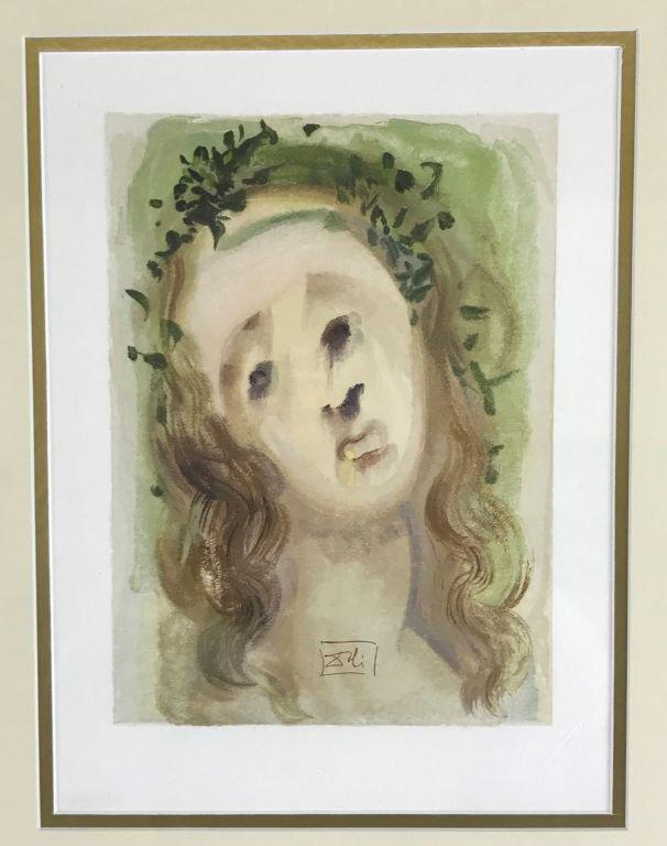 Salvador Dali, 1963 Divine Comedy Purgatory “Our Lady of Annunciation” Wood Block Print