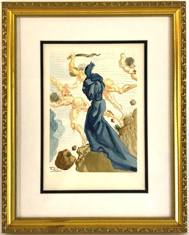 Salvador Dali, 1963 Divine Comedy Inferno “The Seducers” Wood Block Print