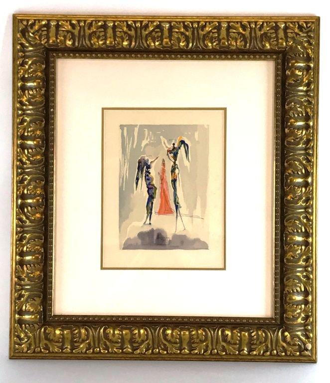 Salvador Dali, 1963 Divine Comedy Paradise “The Angels of Empyrean” Wood Block Print