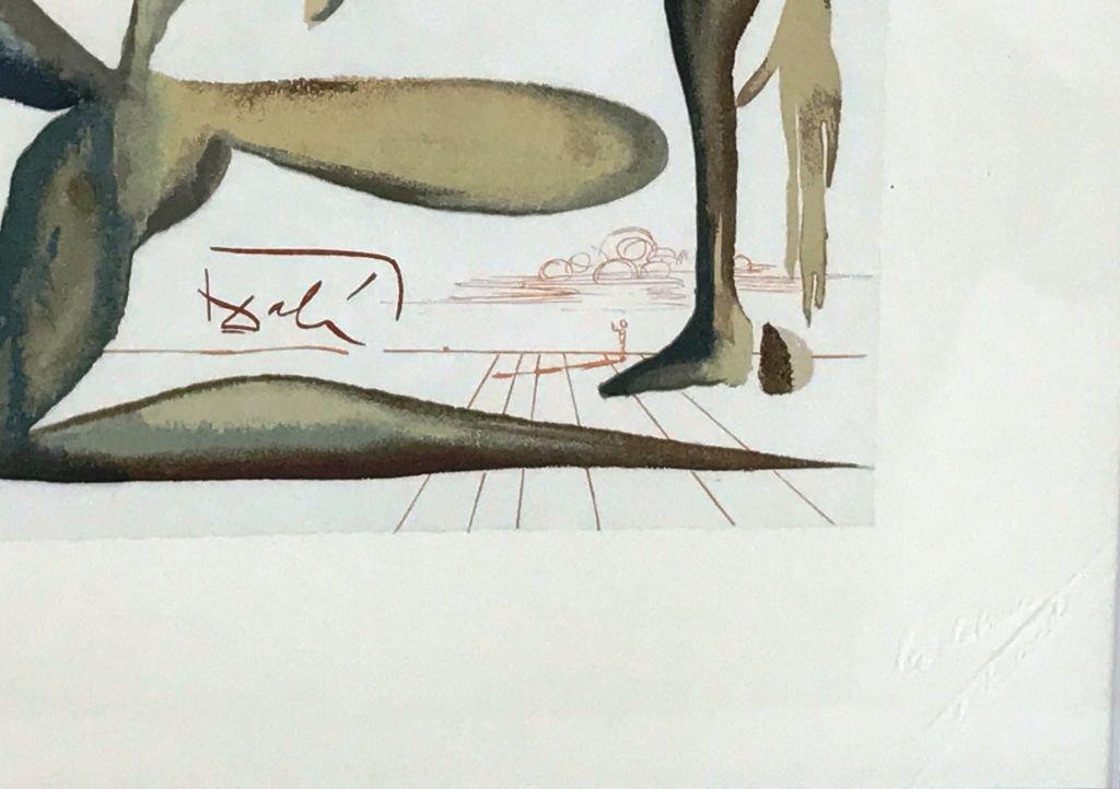 Salvador Dali, 1963 Divine Comedy Purgatory “Prodigality” Wood Block Print
