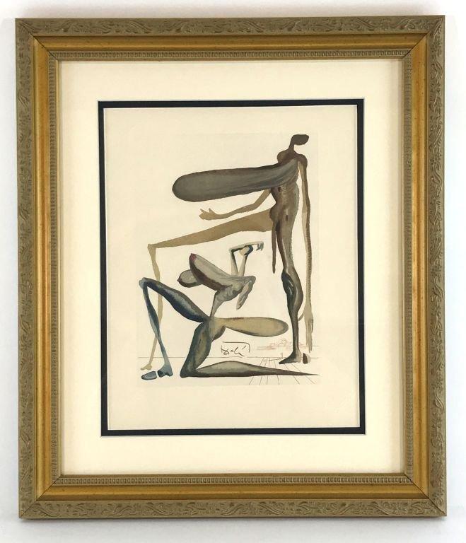 Salvador Dali, 1963 Divine Comedy Purgatory “Prodigality” Wood Block Print
