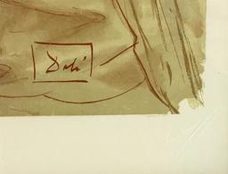Salvador Dali, 1963 Divine Comedy Purgatory “Dante’s Repentance” Wood Block Print