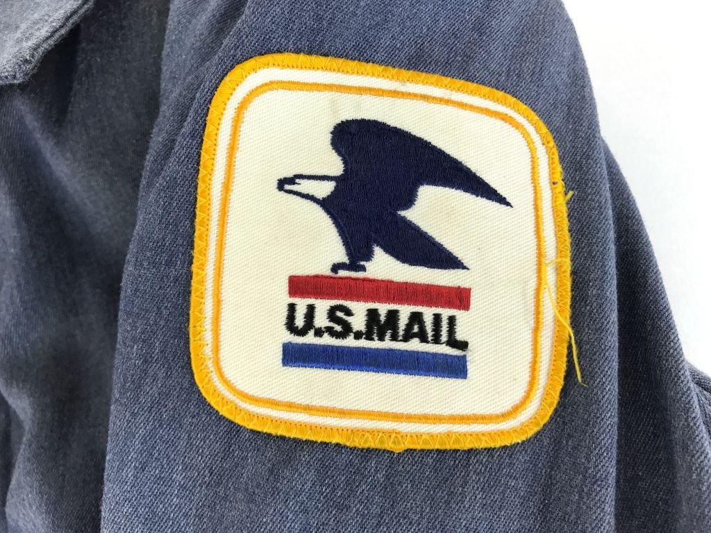 Vintage United States US Mail Postal Uniform and 1986 Patriot US MAIL Teddy Bear